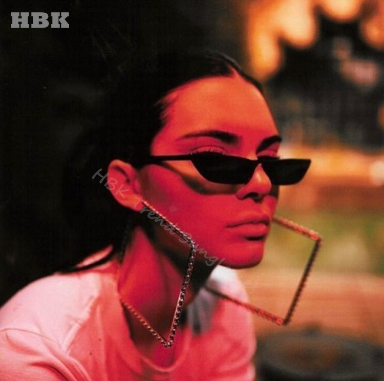 

HBK Sexy Cat Eye Sunglasses Women Small Cat Eye Eyewear Mirror Retro Black Red Sun Glasses Female Shades Oculos