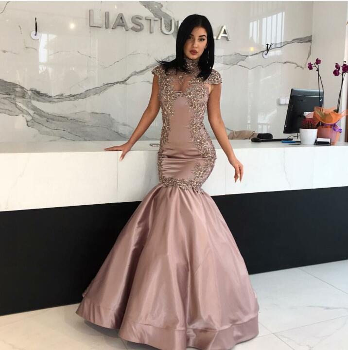 

Evening dress Yousef aljasmi Kim kardashian High collar Beaded Mermaid Long dress Almoda gianninaazar ZuhLair murad Ziadnakad 0047, Same with picture