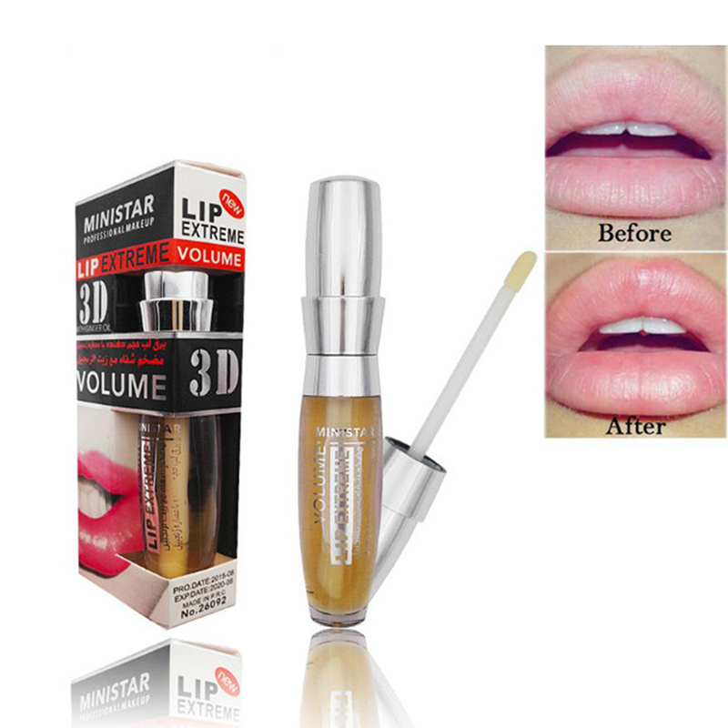 

MINISTAR Lipp Extreme 3D Lip Gloss Volume Plumping Moisturizing Lipgloss Fashion Profesisonal Lips Makeup with Ginger Oil, Transparent