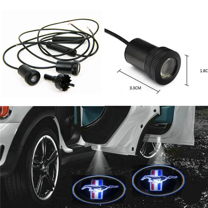 Side Rear View Mirror Puddle Laser Ghost Shadow Lights for 2015-2017 Ford Focus
