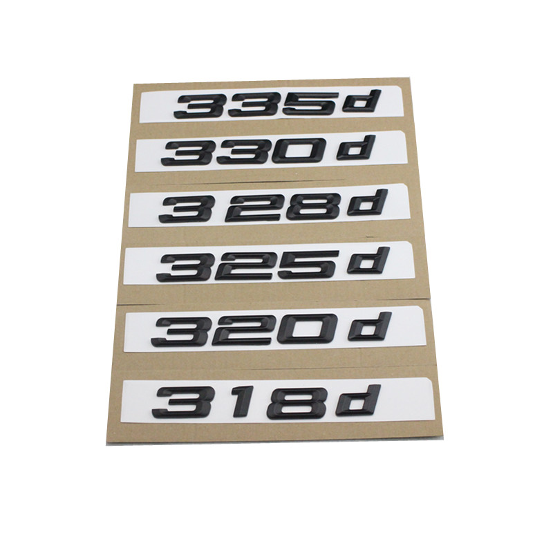 1pcs new Silver and Black 318d 320d 323d 325d 330d 335d 338d car Boot Trunk Emblem lettering Badges Logo For BMW 3-series F30 F31 F34 E90