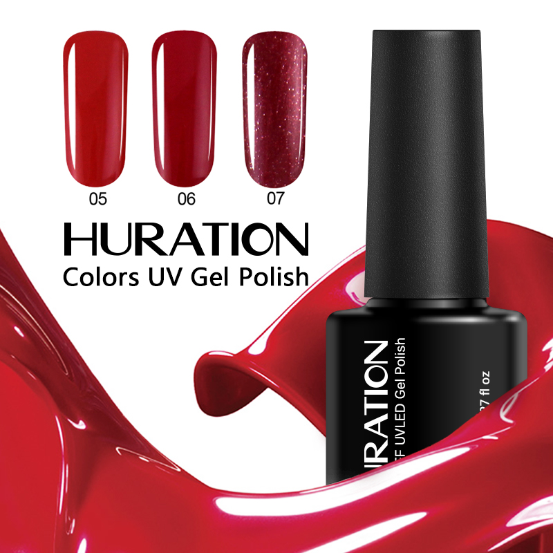 

Huration 8ML Ordinary Gel Lacquer 29 Colors Nail Art Soak Off UV LED Lamp Brushes Nail Gel Polish Long-Lasting Manicure Varnish, 61white