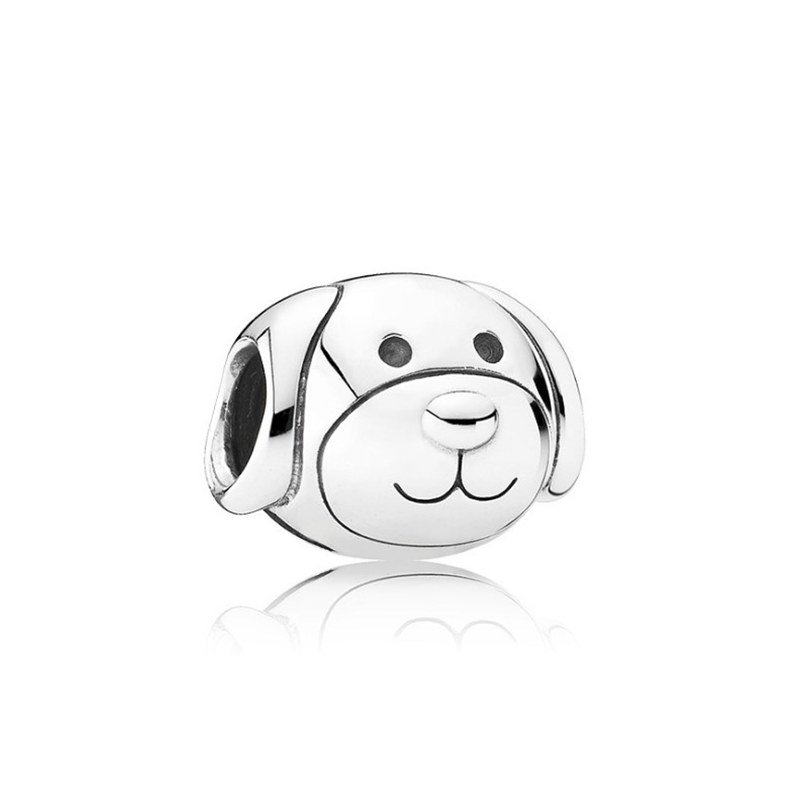 

Cute Pet Dog Alloy Charm Bead Loyal Friend Fashion Women Jewelry Stunning Design European Style For DIY Bracelet Necklace PANZA004-56, Bronze;silver