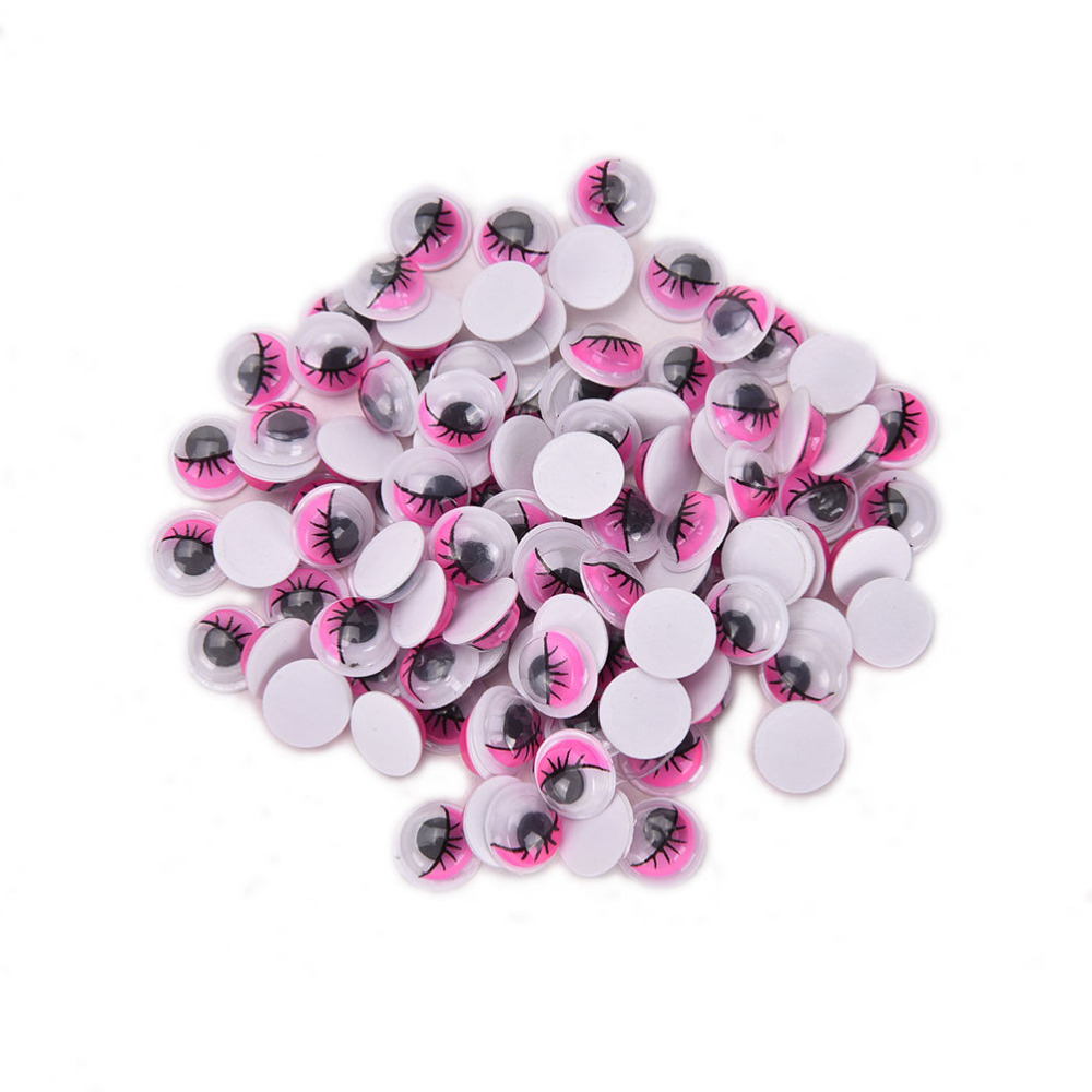 50PCs Plastique Jouet Poupée Yeux Rond Noir pour Animaux Jouet Bricolage 20 mm