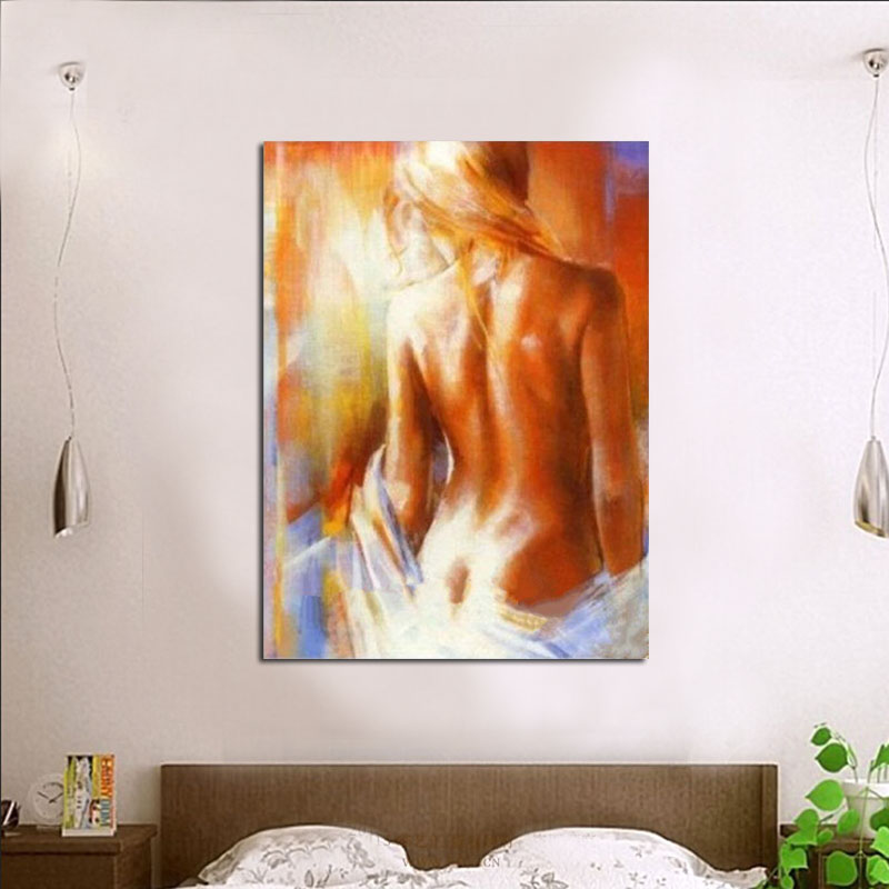 

Hand Painted Sexy Nude Oil Painting Modern Abstract Canvas Wall Art Home Decor Handmade Naked Women Paintings Picture