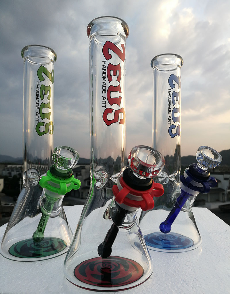 

Glass Bong 10" Rasta Designer Heady Water Pipe 18.8mm Joint beaker bongs glasss pipes beaker or Smoking Accessories