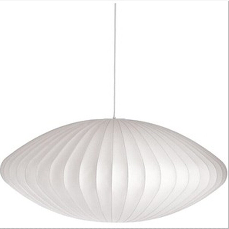 

Modern D60cm George Nelson Bubble Lamp White Silk UFO Ball Pendant Light White E27 Silk Pendant Lights Lamp white Suspension lamp