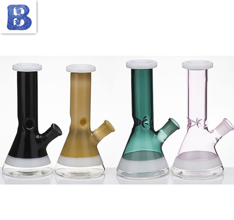 

7.8 Inch Glass Bong With Glass DownStem & Bowl Thick Glass Bongs 18mm Female Bubbler Water Pipe Banger Hanger