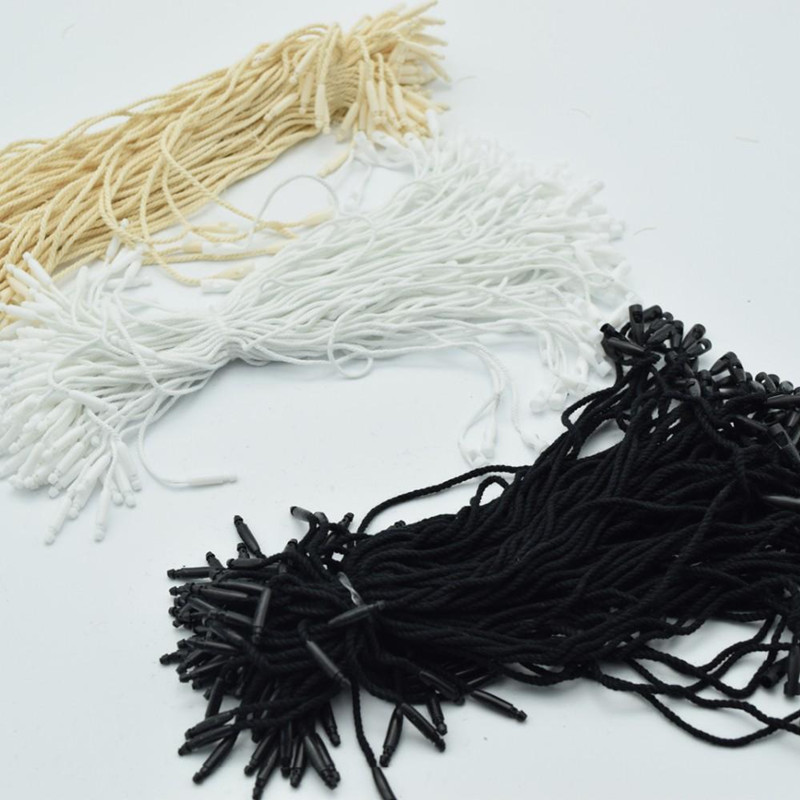 

980pcs/lot Good quality Cotton Hang Tag String Snap Lock Pin Loop Fastener Ties for wholesale