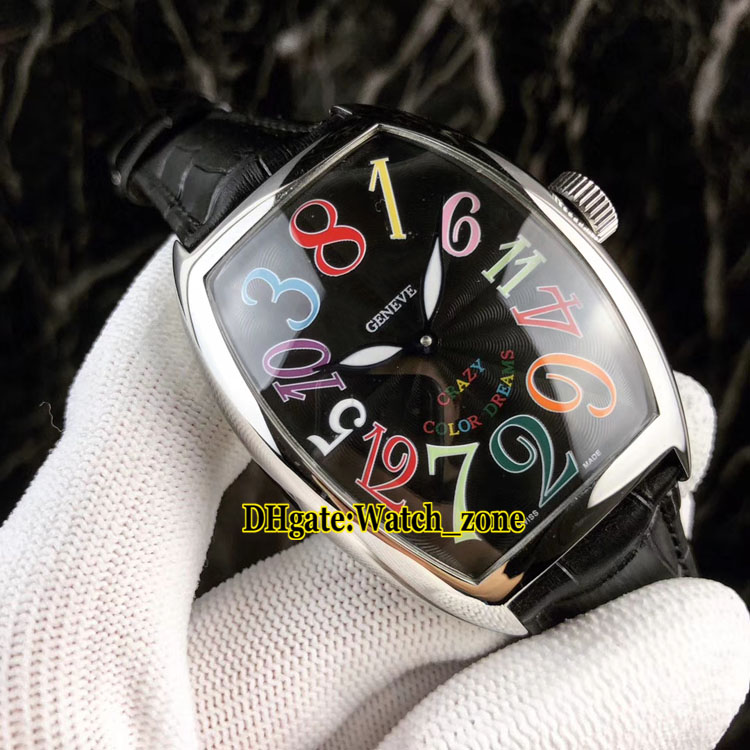 

New Crazy Hours 8880 CH COL DRM Color Dreams Automatic White Dial Mens Watch Silver Case Leather Strap Gents Wristwatches272h, Fm-a09g