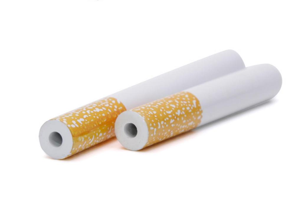 

Ceramic Cigarette Smoking Pipe Ceramic Aluminium Alloy Matel Tobacco Tube Hitter Bat Filter Cig Cigar 55mm 78mm 8mm Pipes