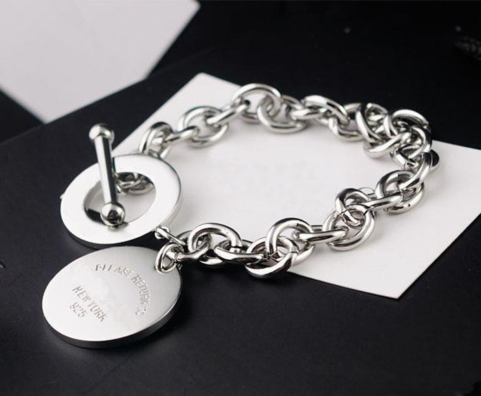 

wholesale top quality titanium steel love bracelet NEWYORK brand round OT brand lobster clasp Bracelet for women Pulseira Feminina Masculina