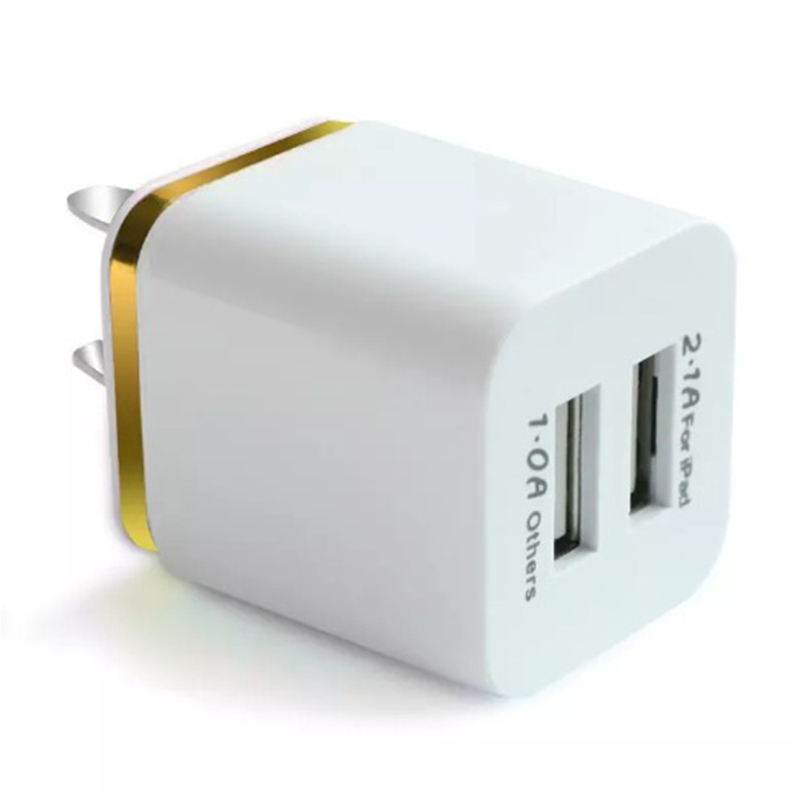 

ITTA Dual USB Wall Charging Charger 2 Ports Metal Charger Plug 2.1A + 1A Power Adapter Plug for Iphone Samsung Ipad Any Cellphone
