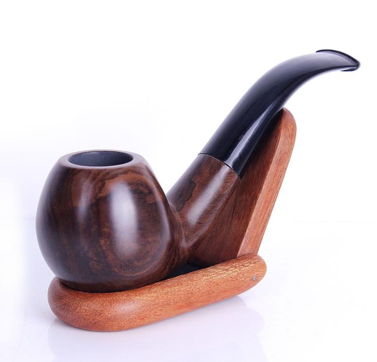 

Ebony solid wood male pipe portable bending hammer wooden filter bucket