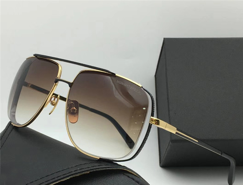 

MID NIGHT SPECIAL Sunglasses for Men Gold/Brown Lens Run way frame Sonnenbrille Sunglasses Eyewear Glasses Fashion New in box