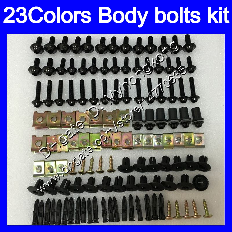 

Fairing bolts full screw kit For KAWASAKI EX250 08 09 10 11 12 EX 250 2008 2009 2010 2011 2012 Body Nuts screws nut bolt kit 25Colors, No.1