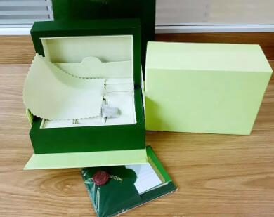 Free shipping Luxury watch Mens For Rolex Watch Box Original Inner Outer Womans Watches Boxes Men Wristwatch Green box booklet card 880-image-425233924