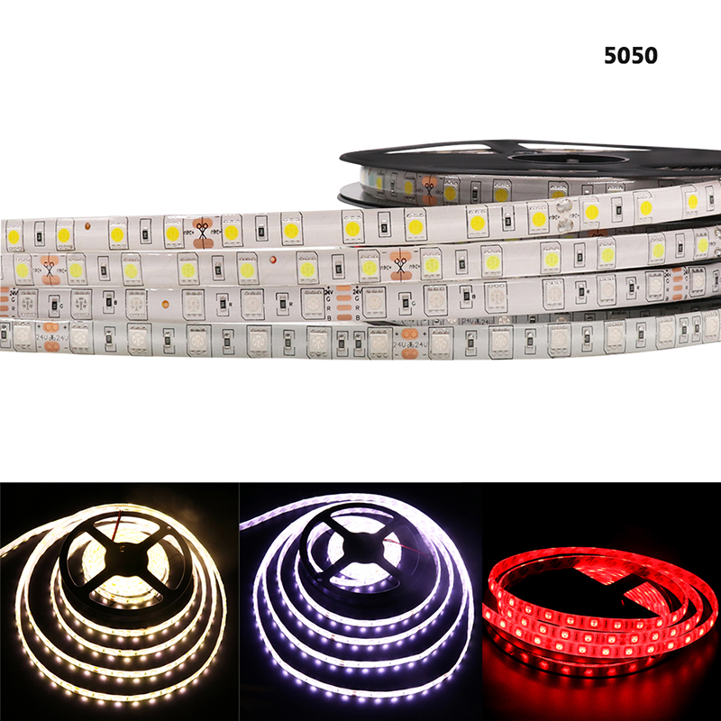 

SMD 2835 5050 led strip tape light 12V 60leds/M waterproof IP65 IP21 Warm White/RGB/RED /BLUE /GREEN Flexible rope stripe