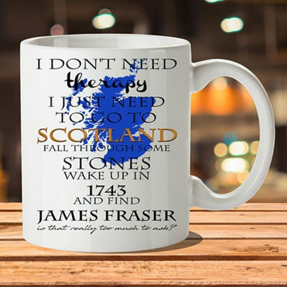 NA Ponte una Falda y llámame Sassenach Outlander Taza de café Sassenach Mugs Highlander Fan Mug Taza Escocesa Floral Jamie and Claire Gift 