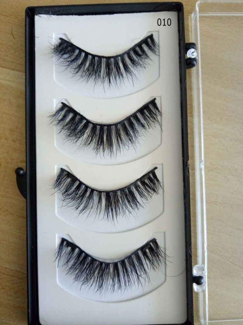 

4 Pcs Set 3D Double Magnet False Eyelashes 2 Magnetic Eye Lashes Thick Long Sexy Eyelash Extensions