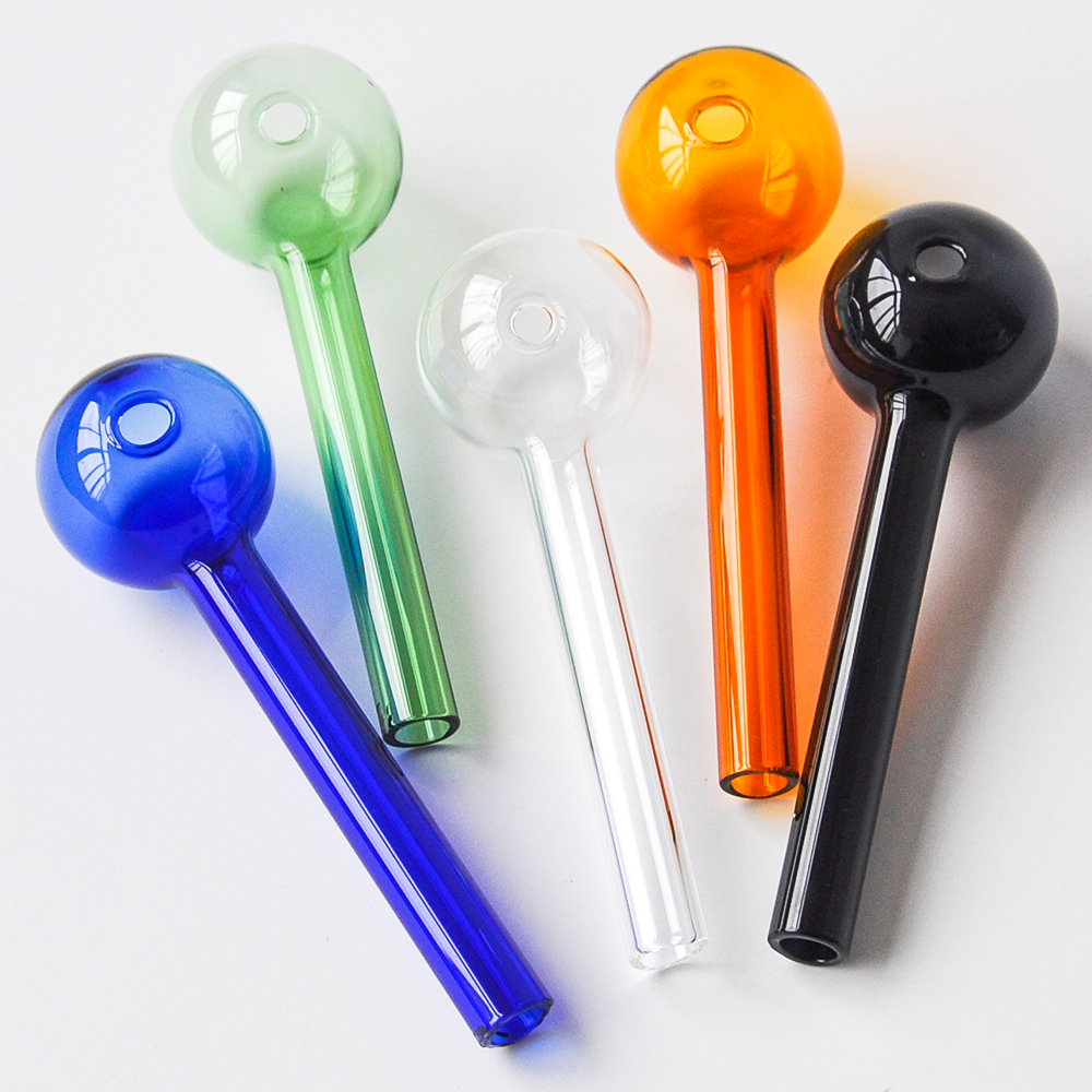 

Pyrex Glass Pipe Colored Glass Oil Burner Smoking Accessries Glass Tube Oil Nail Smoking Pipe Free Shipping