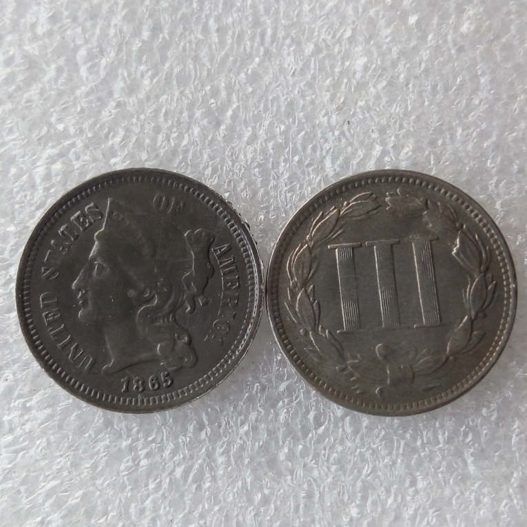 

US 1865 THREE CENT NICKEL Craft Copy Coins home decoration accessories