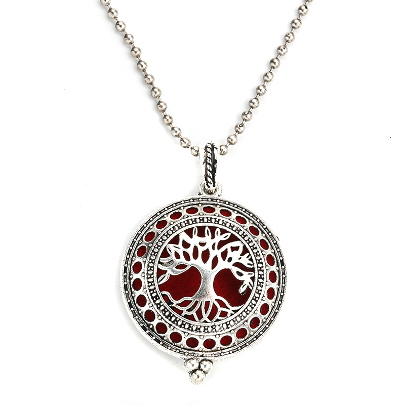 

MODKISR Tree Of Life 30mm High Quality Magnetic Diffuser Jewelry Locket Pendant Essential Oil Scent Necklace