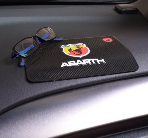 

Car-Styling Non-Slip Mat Case For Fiat Punto Abarth 500 124 Stilo Ducato Palio Badge Emblems Interior Accessories Car Styling