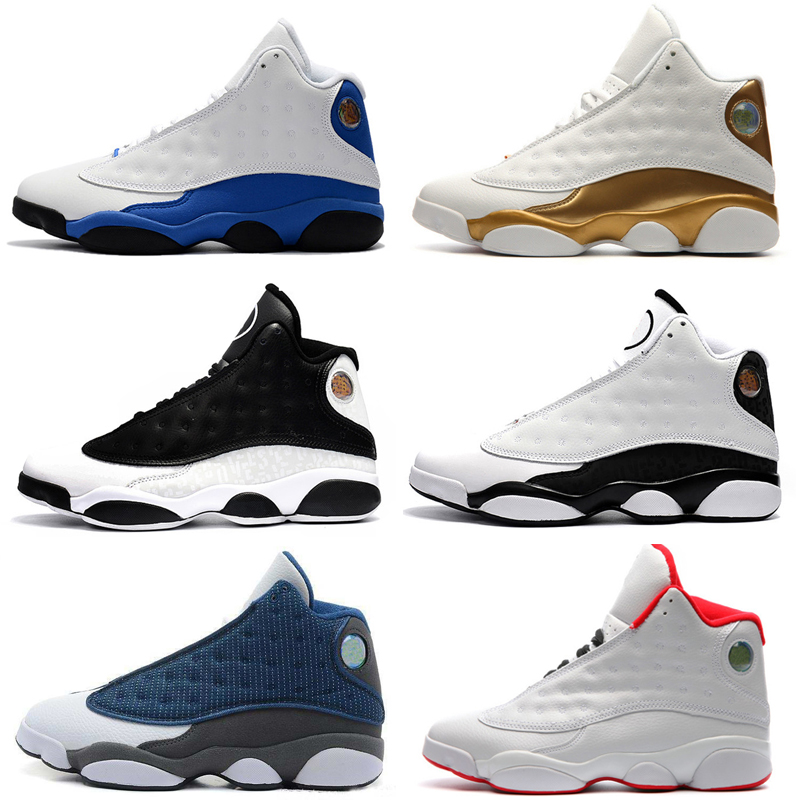 

Top Quality 13 13s mens basketball shoes He Got Game Hologram Barons Flints sneakers women sports trainers running shoes for men women, #18 ivory