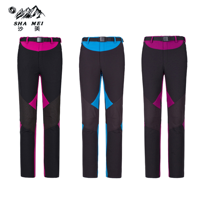 2017 Outdoor Sport Waterproof Trekking Hiking Climbing Trousers New Women's Summer Softshell Quick Dry Pants C18111401