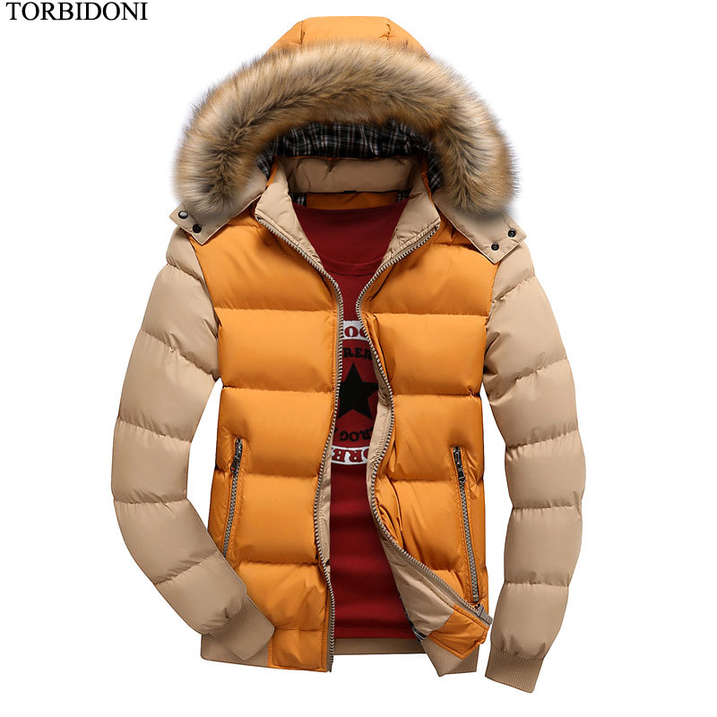 

Hooded Jacket Coat Winter Jacket Men Warm Outwear New Men Patchwork Outwear Parka Casual Fashion Male Parkas Size -4XL, Full khaki