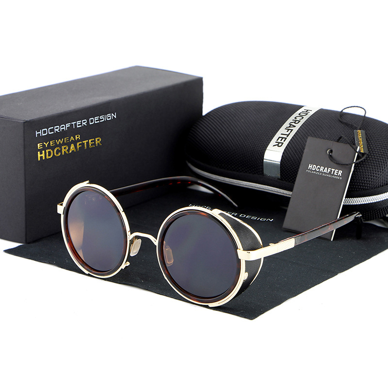 

New Brand Polarizer Lady Outdoor Glasses Star with Round sunglasses Male and Female Sunglasses With box