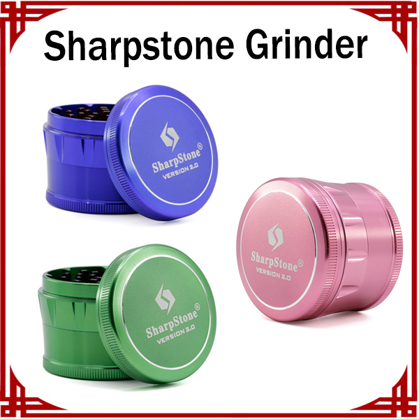 

Newest Grinder SharpStone Version 2.0 Herb Smash Shredder 63mm 4 Layers Aluminum Metal Tobacco Smoking Accessories