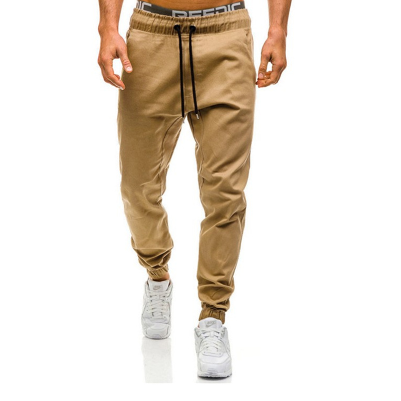 

Men Joggers 2018 New Casual Pants Men Brand Clothing High Quality Spring Long Khaki Pants Elastic Male Trousers Mens Joggers, Green