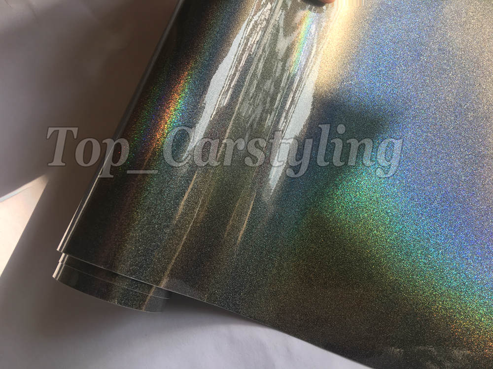 

Grey Gloss Flip Psychedelic Vinyl Wrap with air bubble free / release Car Wrapping Film Like 3m Psychedelics 1.52x20m rol 5x67ft roll l, Grey psychedelic