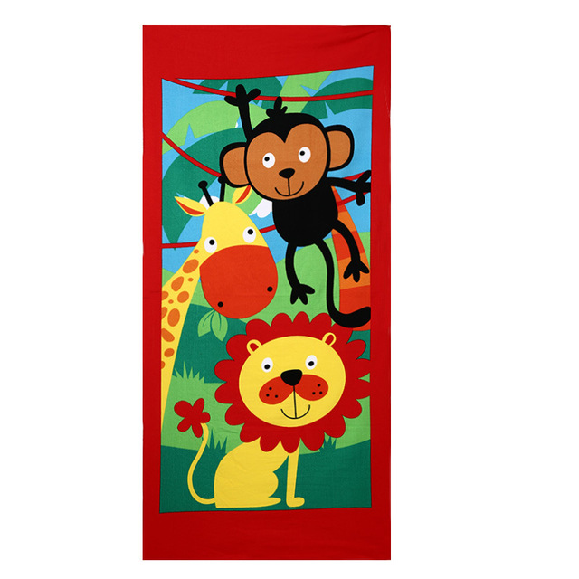 Nouveau Cartoon Visage Tissu Laver ITTM Enfants Coton Serviette de bain cuisine Gym flanelle