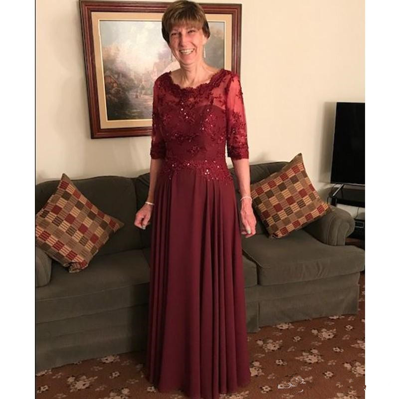 burgundy mother of the groom dresses