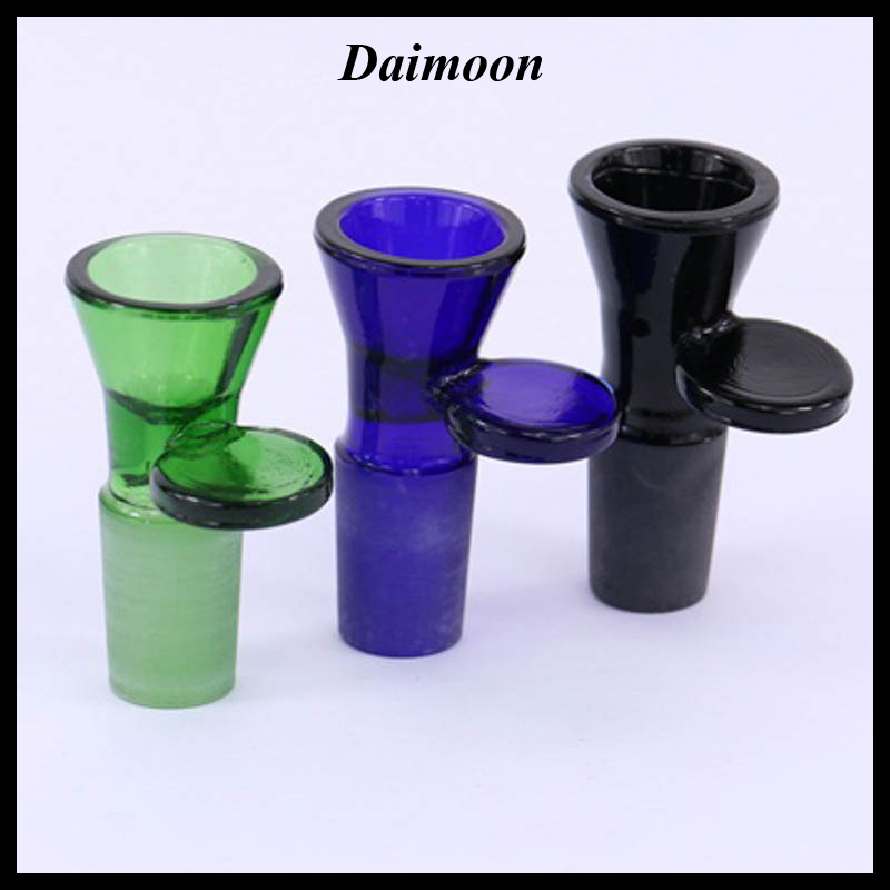 

14mm 18mm male glass bong bowl with handle glass bowl for water Bongs Funnel Rig Slide bong Quartz banger