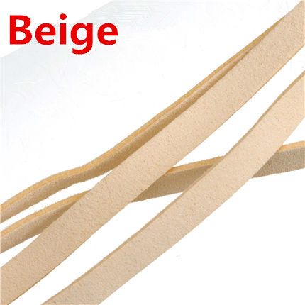 

Wholesale 10mm Leather Belt Flat Wide Imitate PU Soft Suede Cord Candy Beige Jewelry Material DIY Keychains Bangle Dog Necklaces Fashion 40m