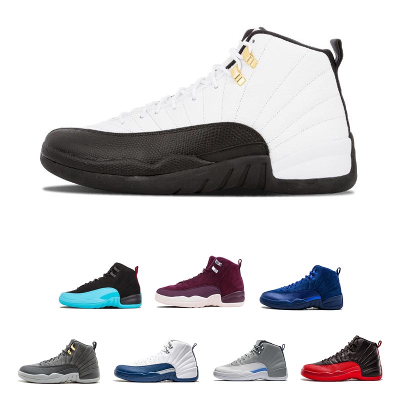 2021 12 12s mens basketball shoes Sunrise Bordeaux Dark Grey Wolf Flu Game The Master Taxi Playoffs French Barons Gym Red trainers sneakers