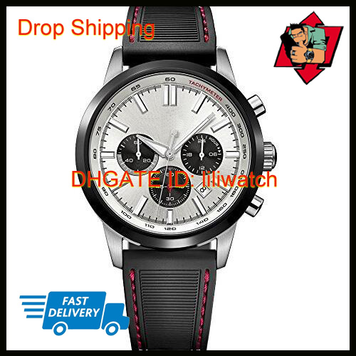 

100% ORIGINAL JAPAN MOVEMENT DROP SHIPPING NEW HB1513185 HB1513186 HB1513187 HB1513191 Leather Rubber Strap Sports Men's Wrist Watch, Slivery;brown