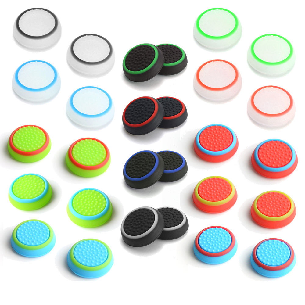 

Dual Color Silicone Joystick Cap Thumb Grip Stick Grips Caps Case For PS5 PS4 PS3 Xbox one 360 Series X S WiiU Controller DHL FEDEX EMS FREE SHIP