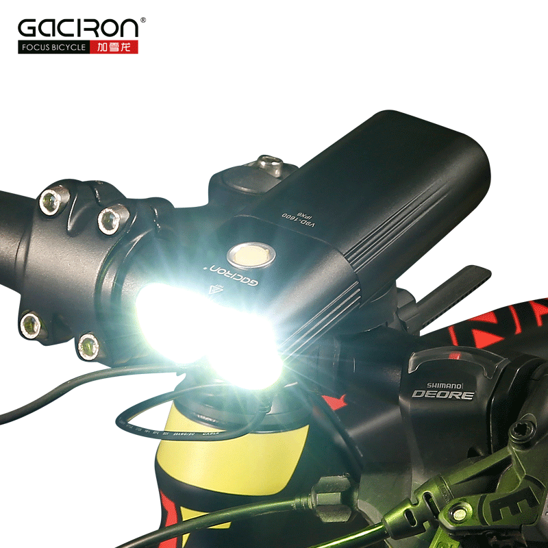 

GACIRON Bicycle Light Usb Rechargeable Bike Front Headlight Cycling IPX6 Waterproof 5000mAh 1600Lumen LED Lamp 6 Mode