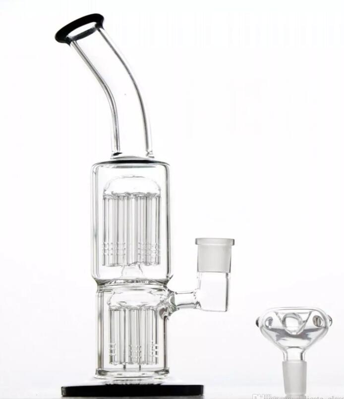 

26cm Glass Bongs Cheap Straight Type Bowl Joint 14.4cm oil rigs glass bongs Two Fuction Smoking Water Pipes in stock dab rigs