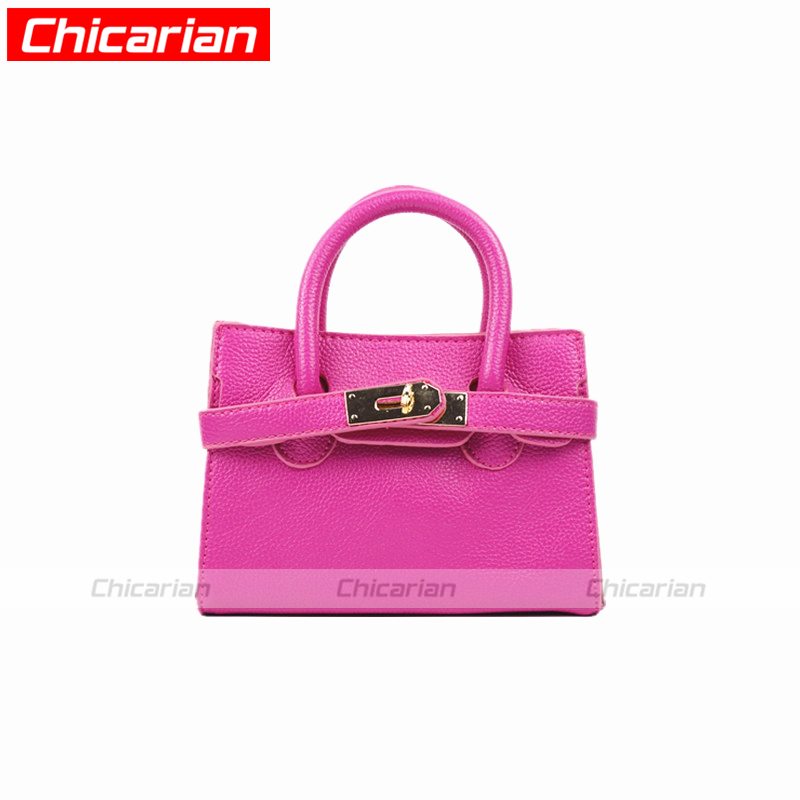 

Chicarian Baby Tote Bag Kids PU Leather Fashion Handbag Hot Toddler Designer Purses Stylish Children Shoulder Bags Mini Bag Girls CA001, Rose