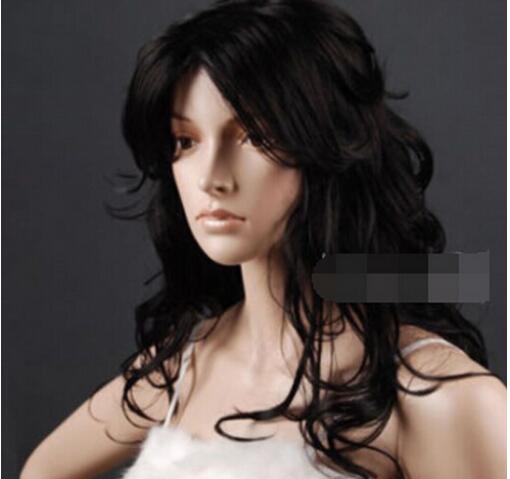 

Free shipping+++Hot Fashion Sexy Pretty Womens Black Long Curly Wig