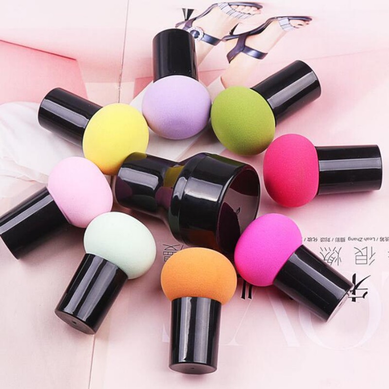 Makeup Sponge Blender Smooth Round Shaped Powder Puff Brush Tool Small Mushroom Head Makeup Tool high quality-image-430766165
