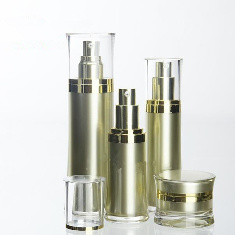 

15g 30g 50g Acrylic cream jar lotion bottle , 15/30/60/100/120ml skin Cosmetic Cream Container Sample Packing bottle F187