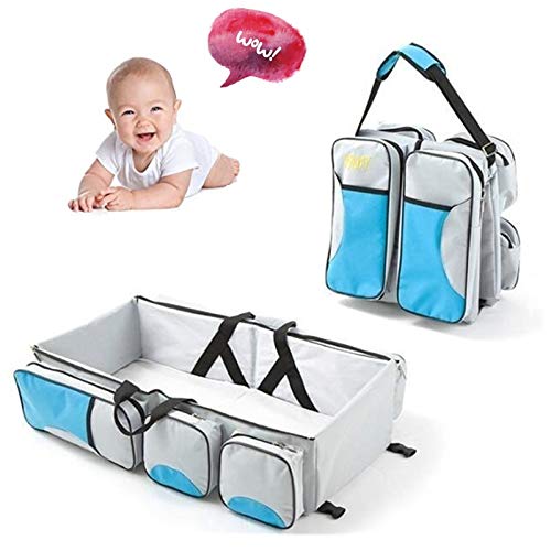 Sac à couches de voyage multifonctionnel 3 en 1 de qualité supérieure, Station de matelas à langer pour berceau portable, essentiel pour maman, c