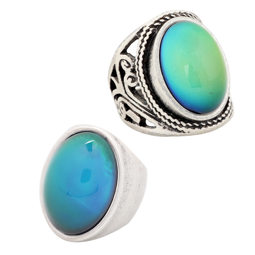

Beautiful Bohemia Retro Mood Stone Emotion Feeling Color Change Ring RS019-024